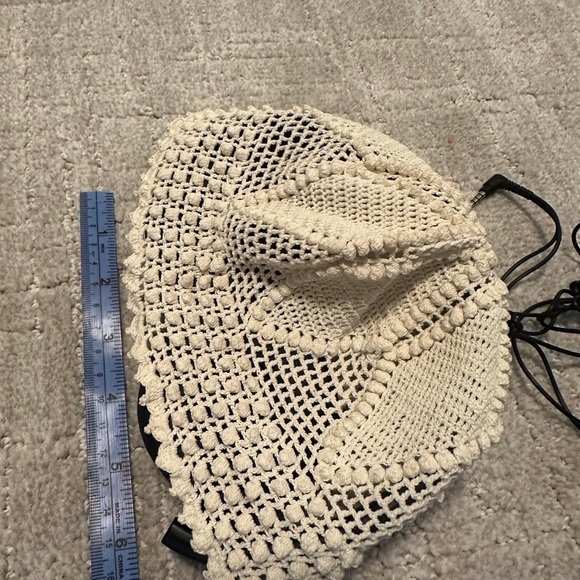 Cream Crochet Baby Bonnet - Picture 3 of 5